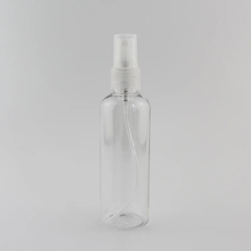 100 мл X 50 пустые бутылки с распылителем для духов, 100 куб. См ПЭТ прозрачный контейнер с распылителем насос мелкий туман косметическая бутылка с распылителем упаковка - Цвет: Clear Bottle Clear