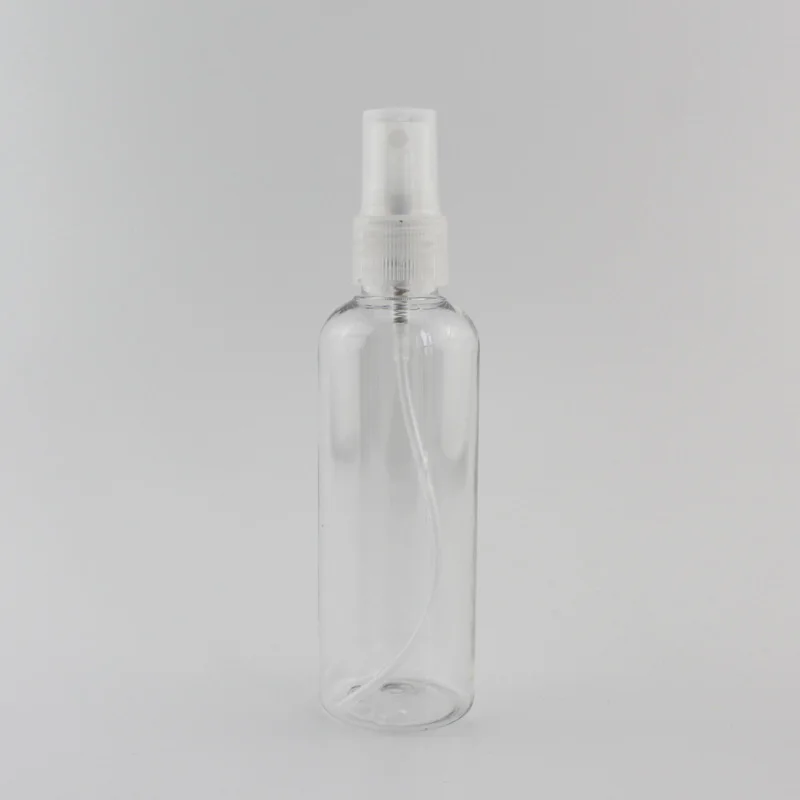 Clear Bottle Clear 100 мл X 50 пустые бутылки с распылителем для духов, 100 куб. См ПЭТ прозрачный контейнер с распылителем насос мелкий туман косметическая бутылка с распылителем упаковка - Цвет: Clear Bottle Clear