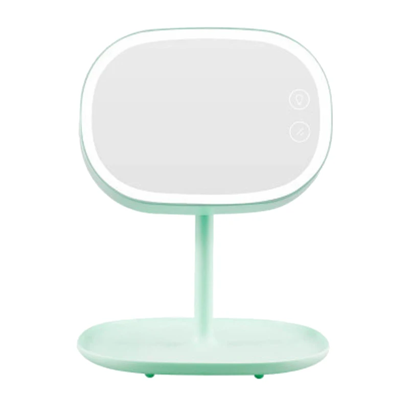 

Led Table Lamp Vanity Mirror USB Charging Turn over Bedside Dormitory Lamp Storage Vanity Mirror