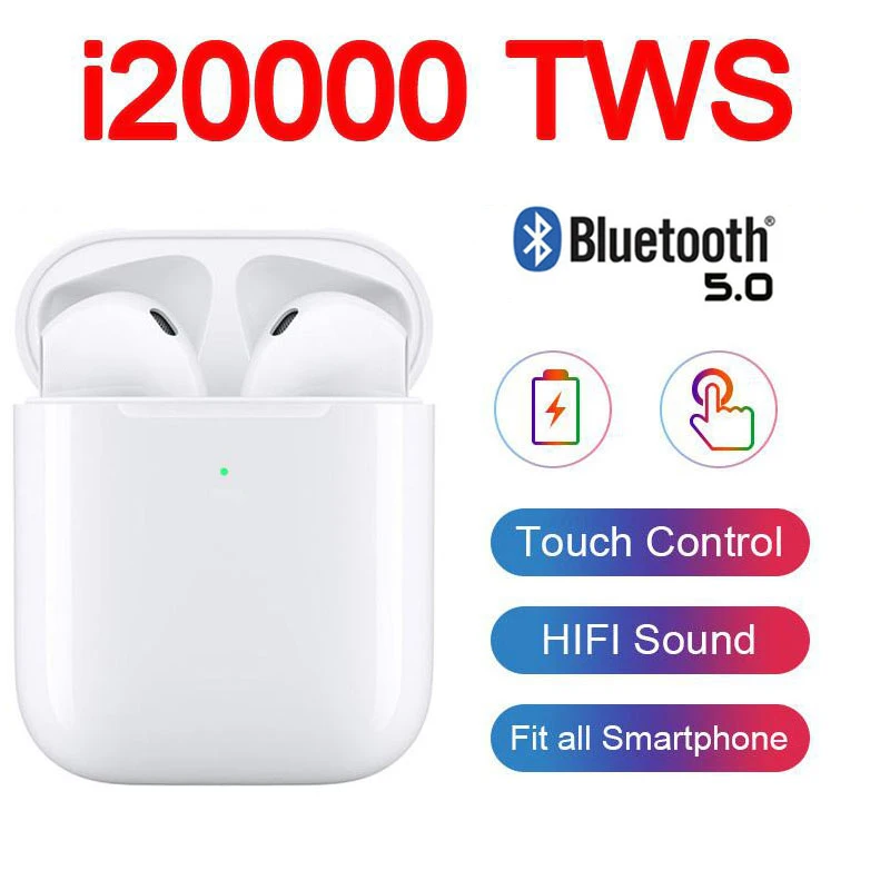 I20000 TWS наушники Air наушники вкладыши беспроводные наушники супер бас гарнитура для мобильного телефона PK I12 I30 I100000 I9999
