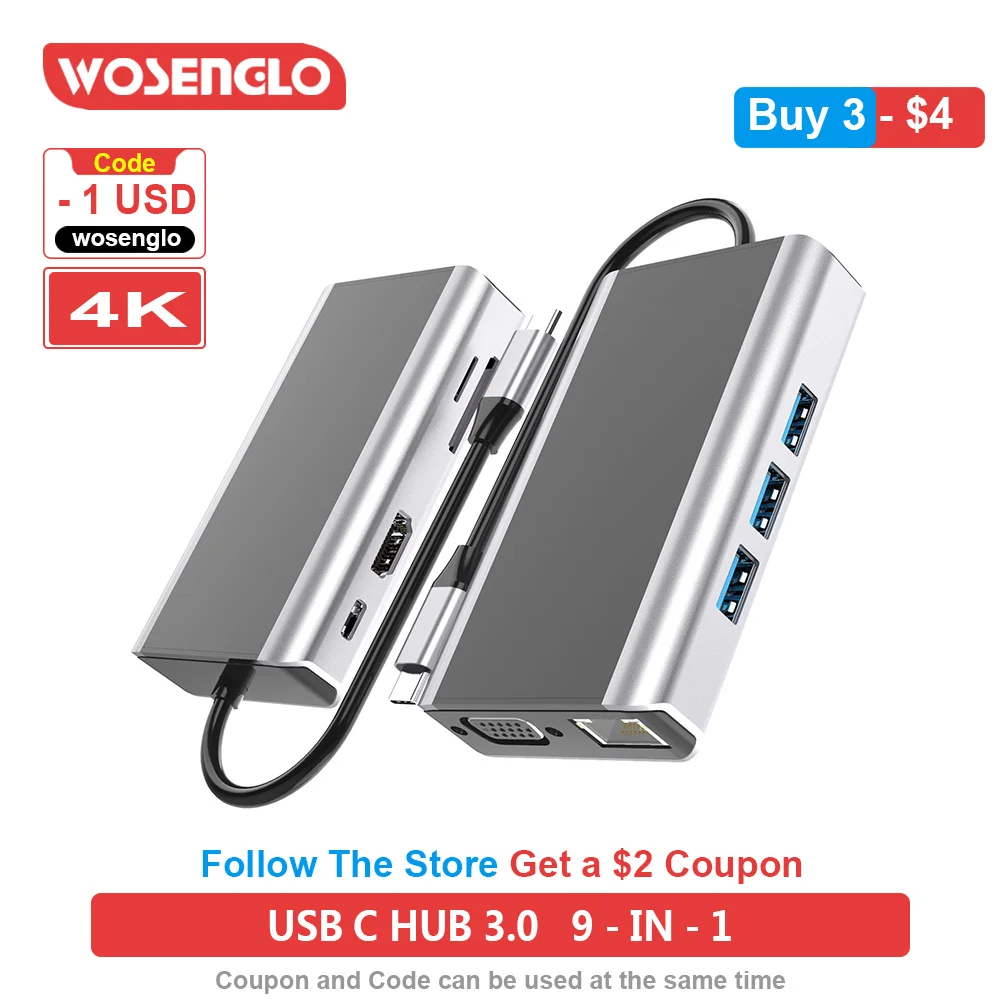 Новый USB C центр данных Тип Type-C 3 0 SD TF Card Reader PD LAN 1000 Мбит/s RJ45 5 мм аудио расширения Bock