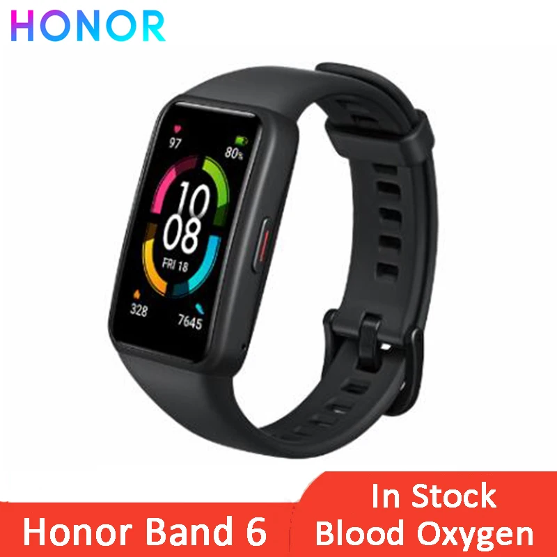 Оригинальный Смарт-браслет Honor Band 6 AMOLED Водонепроницаемый Фитнес-браслет для
