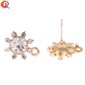 

Cordial Design 50Pcs 13*15MM Jewelry Accessories/Rhinestone Earring Stud/DIY Parts/Jewelry Making/Hand Made/Earring Findings