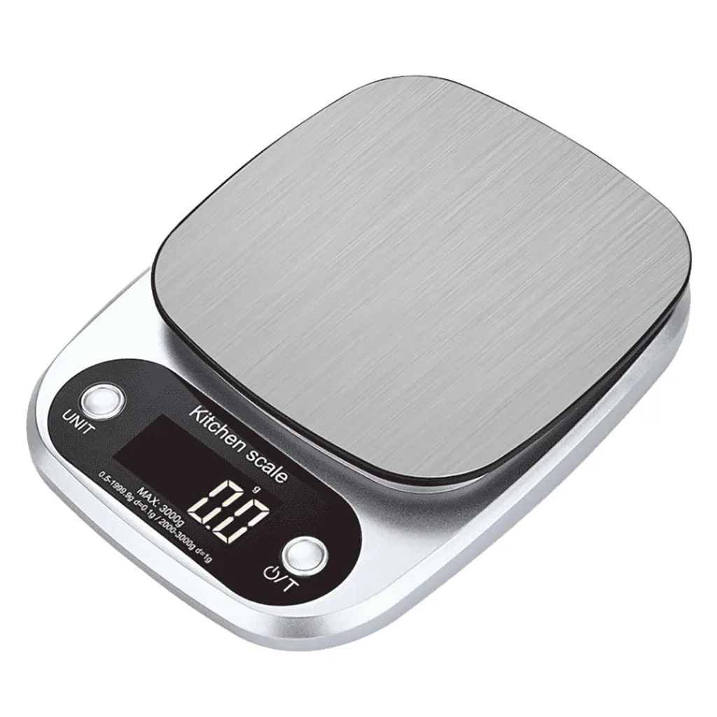 

Food Weighing Scales Stainless Steel Digital Kitchen Food Scale LCD Electronic Kitchen Cooking Food Weighing Scales #BL3