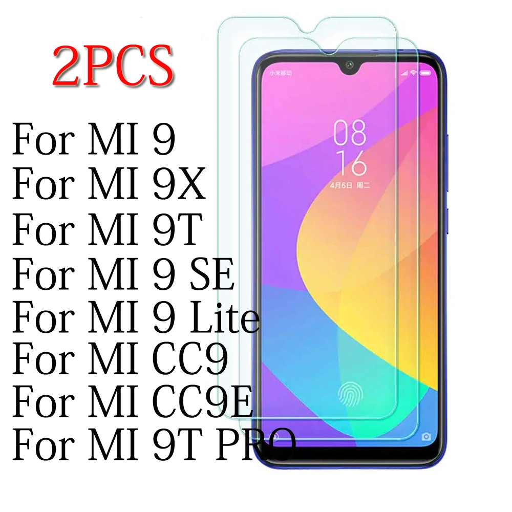 2 шт для Xiaomi Mi CC9 Защитное стекло экрана закаленное 9 Lite 9X 9T Pro 9SE CC9e