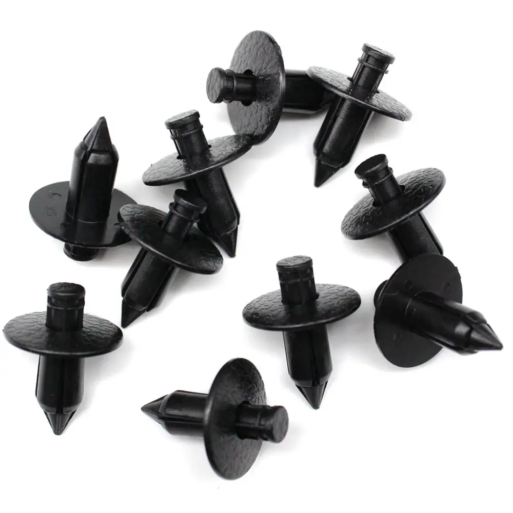 10Pcs For Toyota Scion Nissan Nylon Cowl Vent Panel Clip Push Type Retainer 7mm Hole 90467-07043-C0