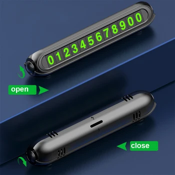 

Brand new 2020 luminous temporary parking sign sticker black air freshener car phone number card aromatherapy accessories