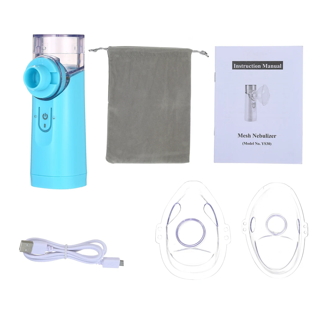 Carevas YS30 Nebulizer портативный сетчатый туман ингалятор распылитель медицинский бытовой пароочиститель испаритель автоматический распылитель туман небулайзер - Цвет: Синий