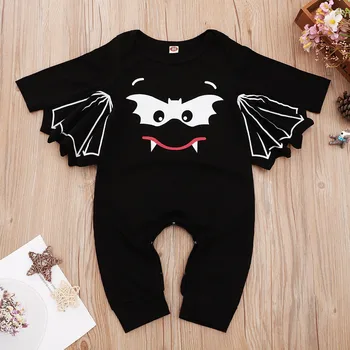 

Baby Halloween Costume Newborn Baby Romper Cartoon Print Infant Clothing Long Sleeve Newborn Jumpsuit Disfraz Bebe Halloween 2Y