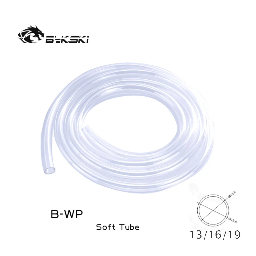 Soft-Hose Pipe Water-Cooler Bykski 16/19mm 1M MOD One-Meter B-WP PVC ID10/13MM Transperant
