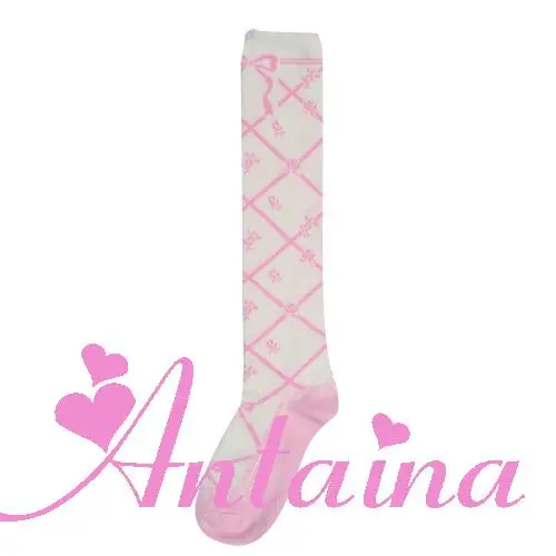 lolita socks with beautiful flowers and black and white pink  female Lolita socks japanese Sweet Kawaii Girl Tea Party cos