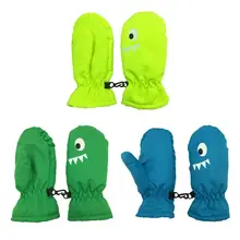 Детские зимние теплые перчатки, Детские Водонепроницаемые Нескользящие варежки с героями мультфильмов, Детские ветрозащитные перчатки для катания на лыжах для мальчиков и девочек