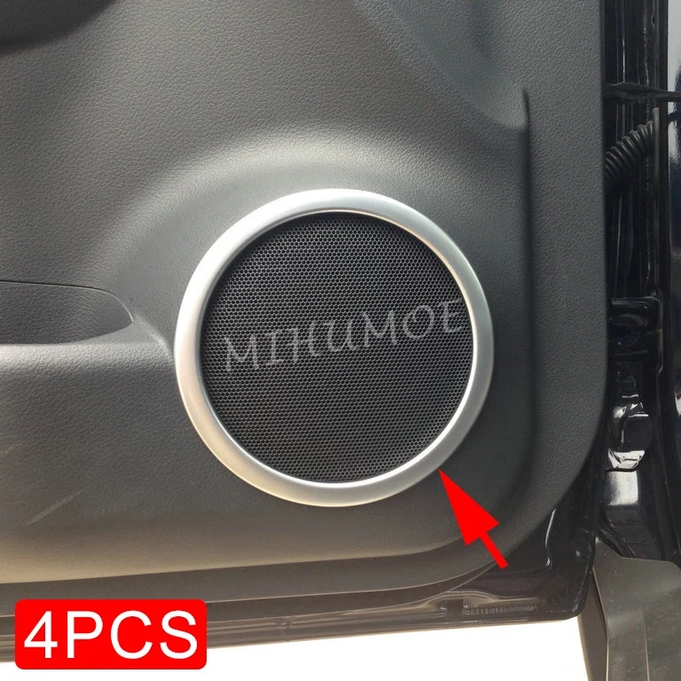 Matte Chrome Door Speaker Ring Cover 