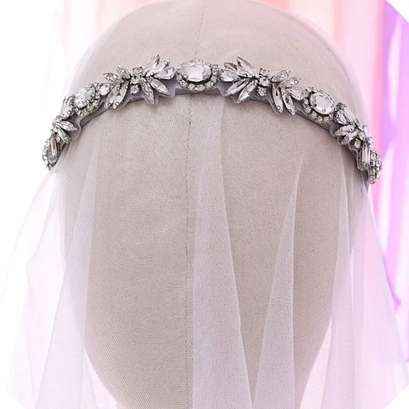 Винтажное женское ювелирное изделие тонкий ободок со стразами свадебные аксессуары для волос невесты