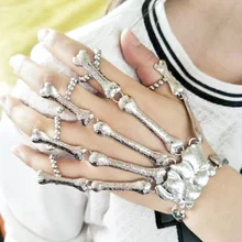 Стильный Скелет Череп руки Talon палец кости раба браслет браслеты Цепочка на запястье