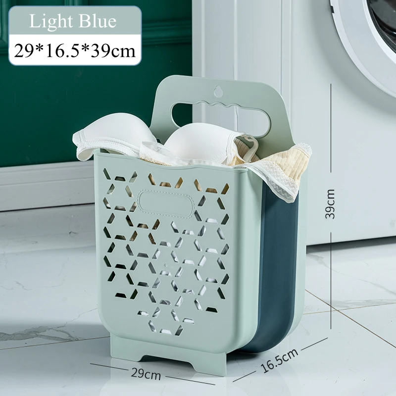 Panier À Linge Pliable En Plastique Pour Vêtements Sales, Grand Conteneur  De Rangement, Organisateur Mural De Salle De Bain - Paniers À Linge -  AliExpress