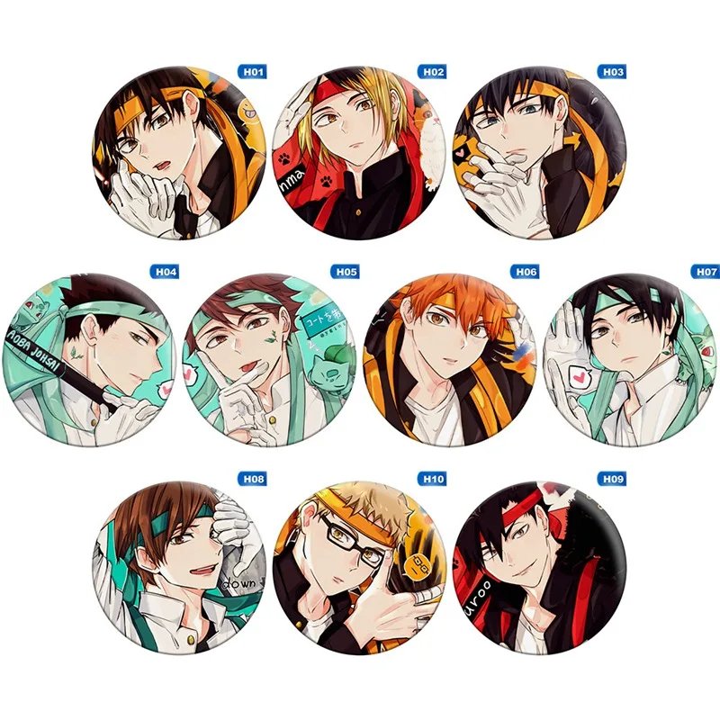 HOTSALE Pins Haikyuu Cosplay Badges Brooch Backpacks Anime-Collection