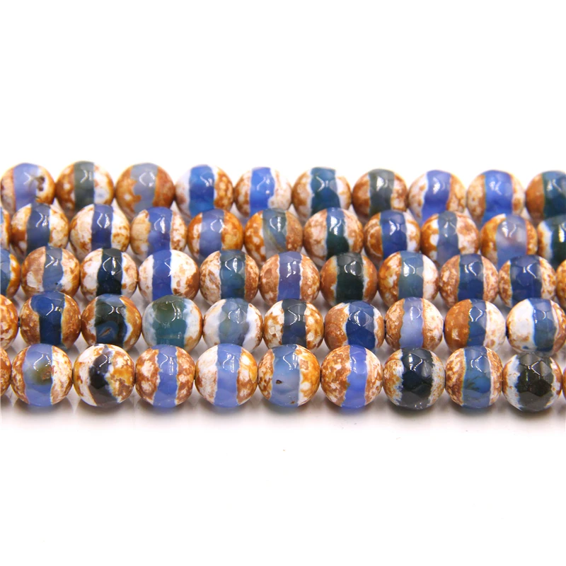 15.5" Dzi Agat Beads Round Drilled Natural Tibetan Agates 6mm 8mm 10mm Loose Beads For DIY Making Jewelry Accessory loose beads
