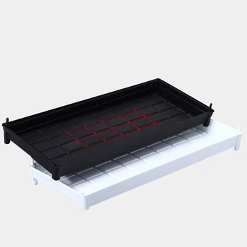 

2PCS Drain and Store Tray Plastic Pot Tray Thick Rectangular Pallet