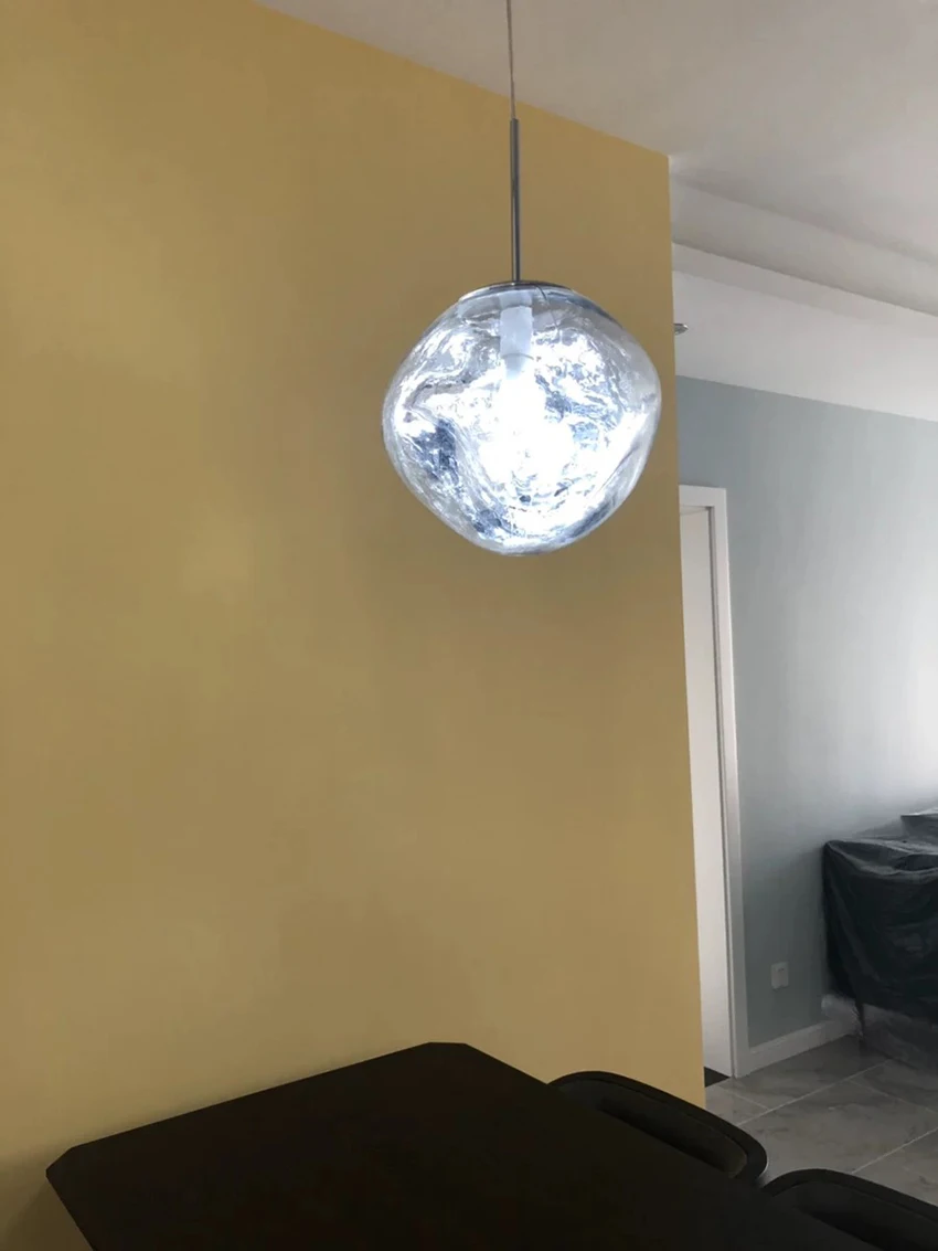 Современный светодиодный подвесной светильник из лавы с расплавленным стеклом, подвесной потолочный светильник в скандинавском стиле, креативный светильник, аксессуары для кухни