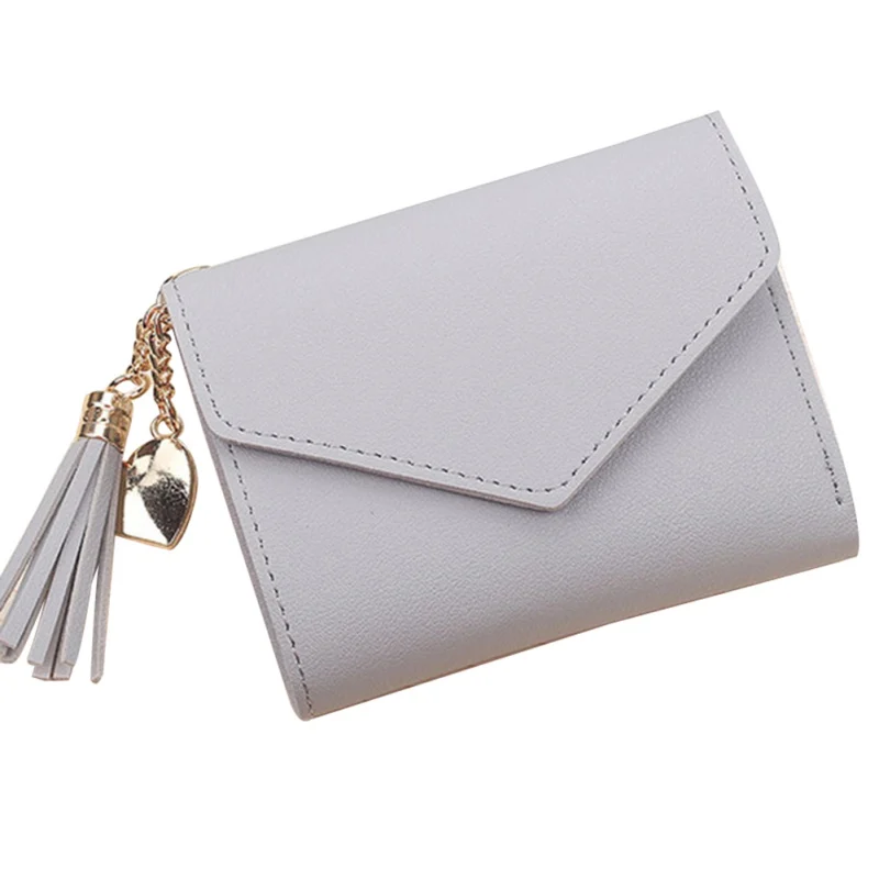 Money Clip Fashion Envelope Wallet Tassel Pendant Lychee Pattern Wallet Lock Multi-card Cross Section Square Card Package.w - Цвет: H