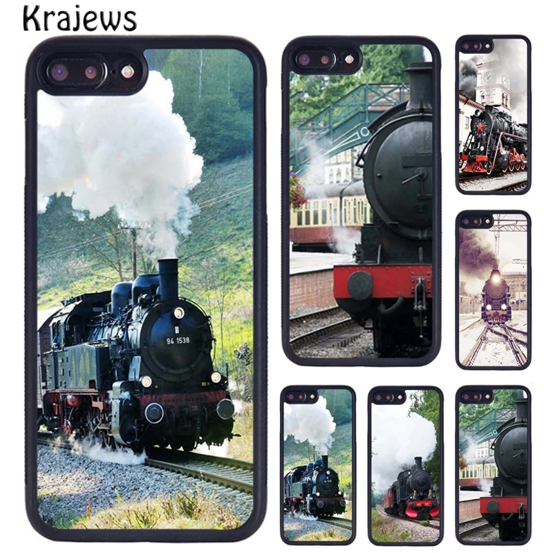 Мягкий чехол для телефона в стиле парового поезда krajew iPhone 5 6 S 7 8 plus 11 12 Pro X XR XS Max