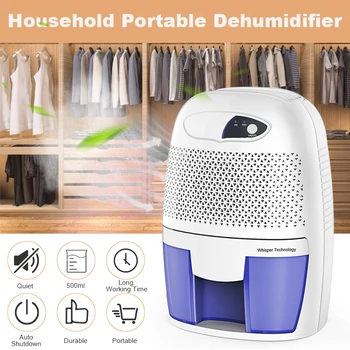 

15% Dehumidifier Air Dryer USB 500ML Compatible Home Bathroom Office Absorbing Car Mini Air Dryer Electric Cooling 5V/2A