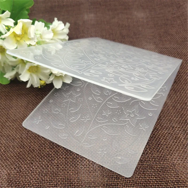 Star Leaf Background Flower Print DIY Plastic Embossing Folders DIY Scrapbooking Paper Craft Card Making Decoration Supplies