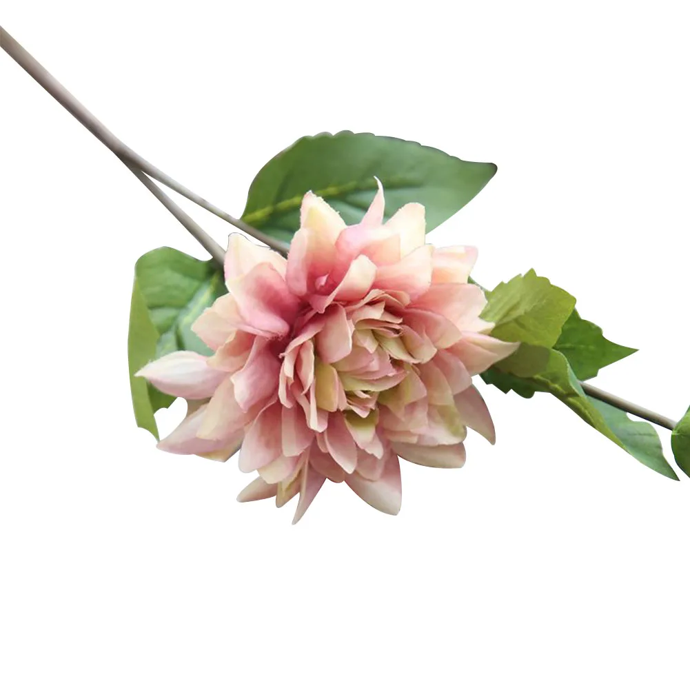 Light Purple Украшение для дома, стол, искусственные растения, Dahlia, шелк, для офиса, искусственные цветы, портативное моделирование, для гостиной, ткань, фестиваль, свадьба - Цвет: Light Purple