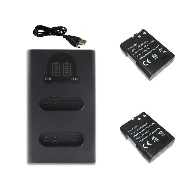 2X EN-EL14 EN-EL14a EN EL14 EL14 1500 mAh Батарея+ USB Зарядное устройство для Nikon D3400, D5500, D5300, D5200, D3500, D3300, D5100, D3100, Df - Цвет: Розовый