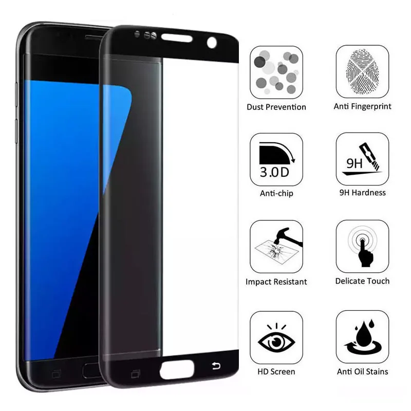 Оригинальное 3D HD закаленное стекло для samsung galaxy s6 s7 edge plus Защитное стекло для экрана galaxy s6 galaxy s7 gelaksi s 6 7 6s 7s s6edge s7edge защитная пленка аксессуары чехол