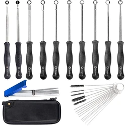 Carburador ajustando ferramentas para 2 ciclo pequeno motor husqvarna motosserra weed eater troy bilt etc com saco, escova