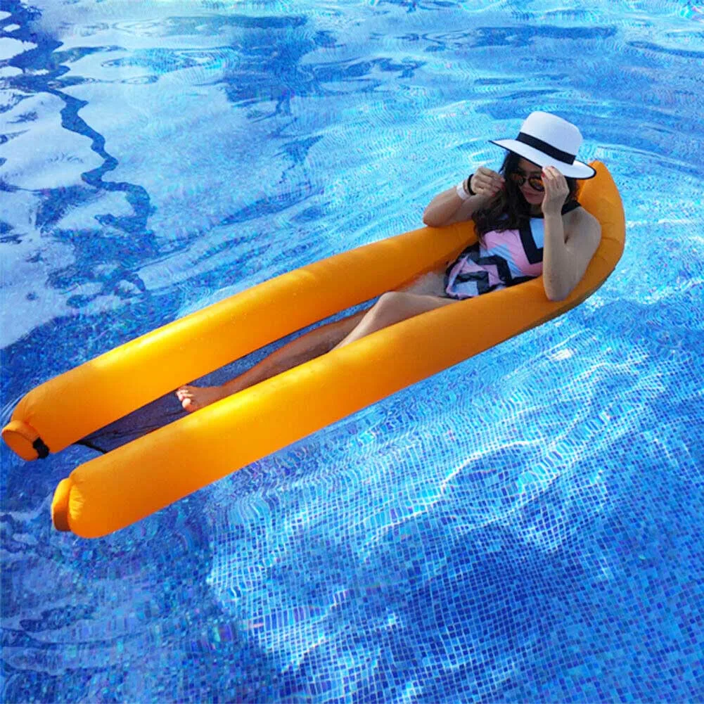 

Inflatable Floating Lounge Water Hammock Float Mattress Swimming Pool Bed HUG-Deals