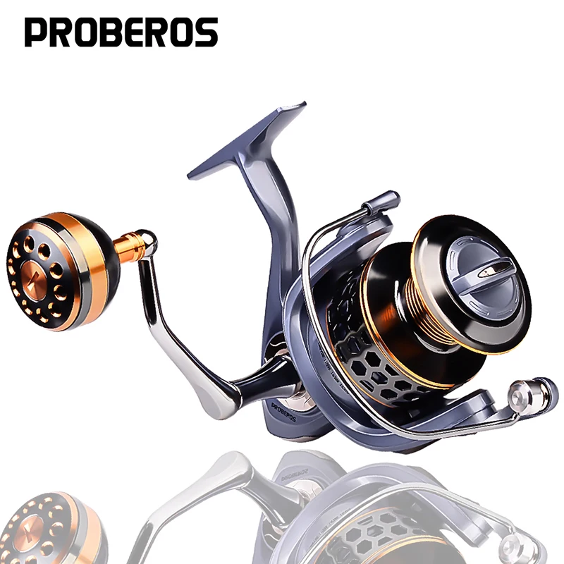 PROBEROS Fishing Reel Spool Spinning Reel 11-21KG Max Drag Metal Handle Saltwater  Reel Carp Reel 2000-7000 Series