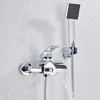 Gold Bathtub Faucet Waterfall Shower Faucet Wall Mounted Hot Cold Water Mixer With Hand Shower Set System For Bathroom 2