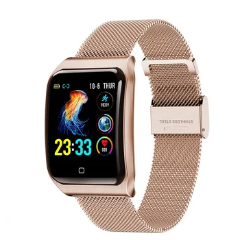 

F9 Smart Watch IP68 Waterproof Alloy Case Strap Heart Rate Blood Pressure Monitor 50 Days Standby For Smartwatch Women Men