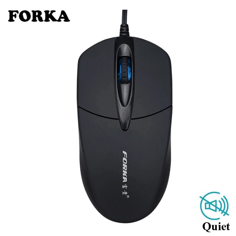 FORKA USB Wired Computer Mouse Silent Click LED Optical Mouse Gamer PC Laptop Notebook Computer Mouse Mice for Office Home Use cheap wireless gaming mouse