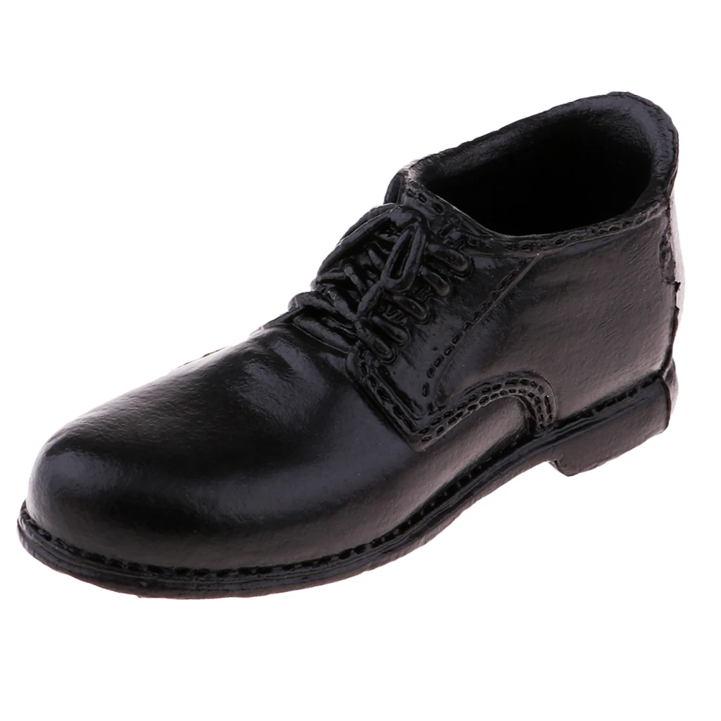 1/6 Scale Model Black Leather Shoes for 12 inch   Parts