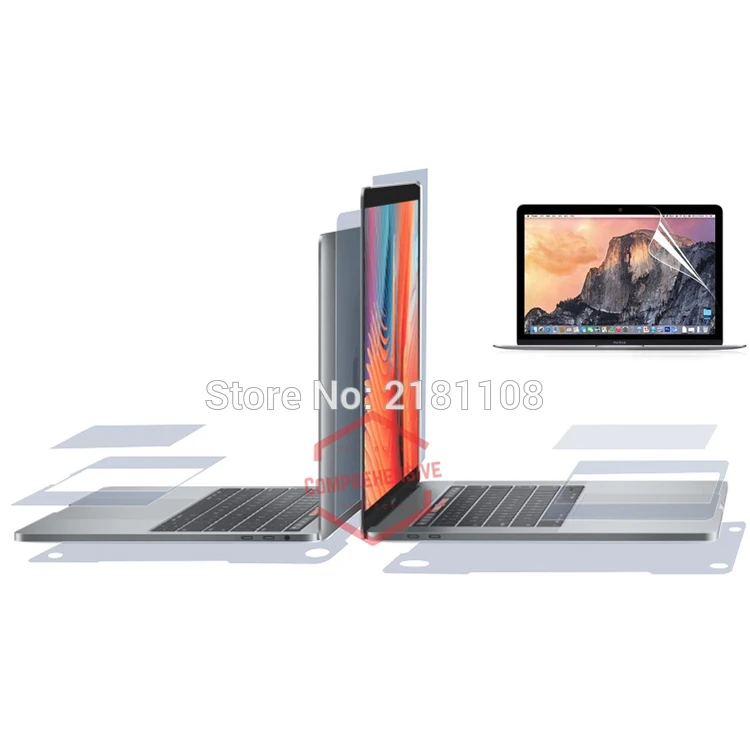 5 in 1 Full Body Protector Vinyl Decal Skin Sticker For Apple Macbook Pro16