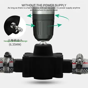 

Mini Home Self Portable Priming Garden Anti Corrosion Efficient Large Flow Plastic Tools Easy Operate Electric Drill Drives Pump