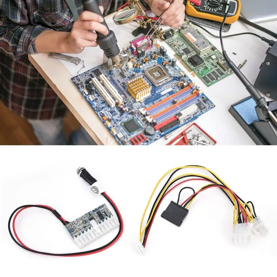 

volt power supply DC-ATX-160W High Power In-Line DC-ATX Power Supply Module 12V ITX Z1 Upgrade 24PIN adjustable switching