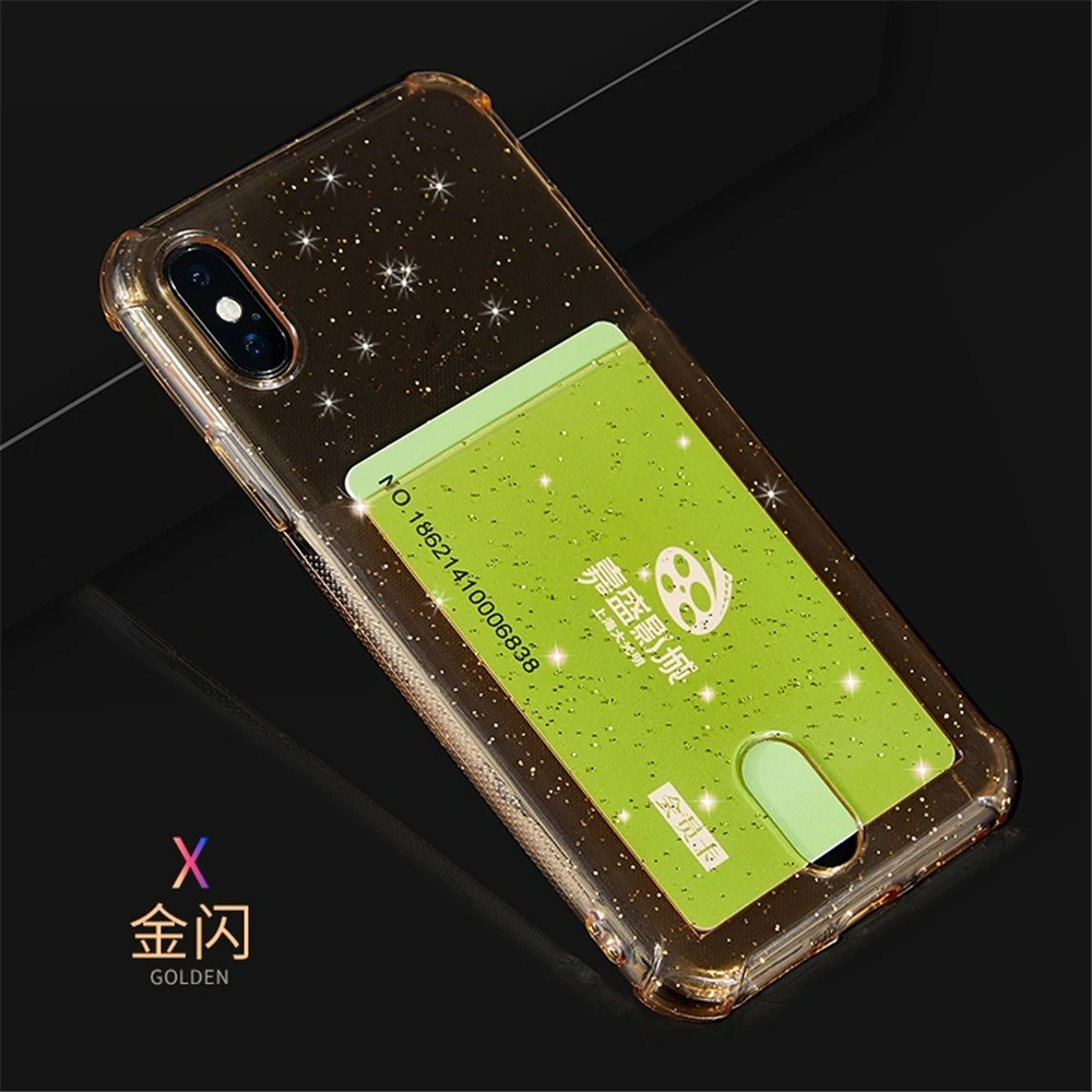 For IPhone 7 8 Plus XR XS MAX Credit Card Holder Soft TPU Cover For iPhone 5 5S SE 6 6S 11 Pro Max Plus Wallet Silicone Cases (3)