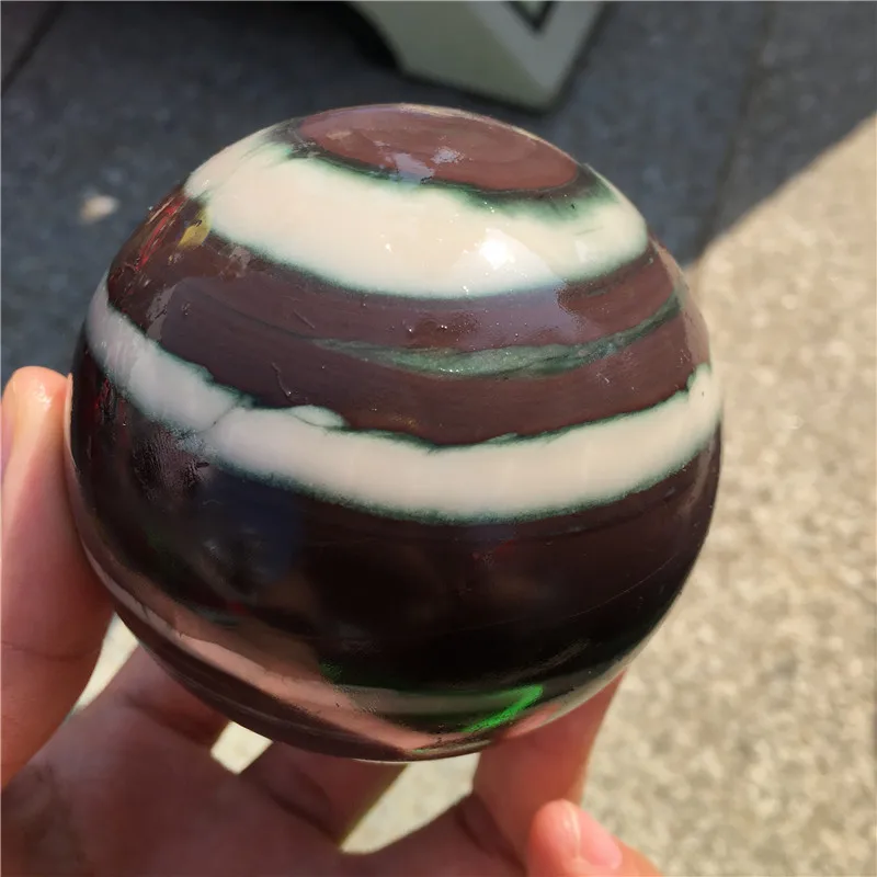 

New High Quality Natural Multi-layer jade A planet Crystal Polished Sphere Ball Healing Crystal Gemstone Stone Collection