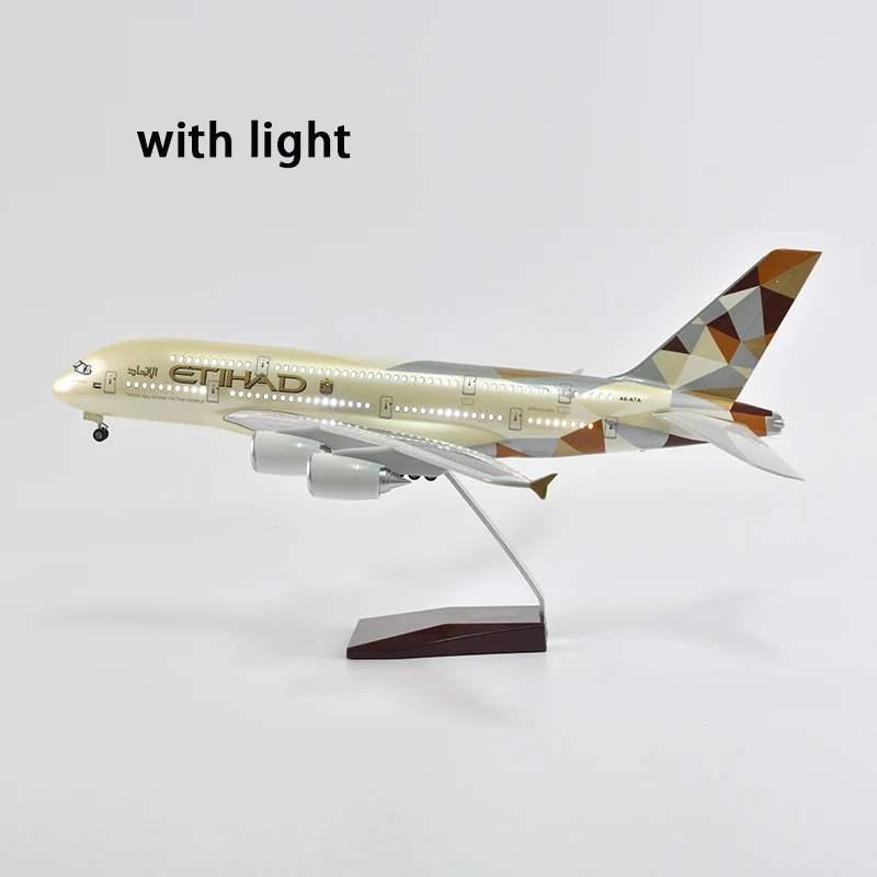 高品質とスーパー絶妙な1:160樹脂航空飛行機モデルA380エアバスled