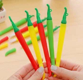 

Wholesale 0.5mm Chili Gel Pen Creative Peper Neutral Pen Stationery Replace Refilled Writing Supplies Free ShippingGP007