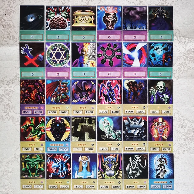 100pcs Yu-Gi-Oh Anime Style Cards Blue Eyes Dark Magician Exodia Obelisk Slifer Ra Yugioh DM Classic Proxy DIY Card Kids Gift 4