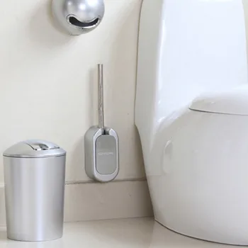 

Free-punching Wall Mount Hanging Household Toilet Brush Suit-Stainless Steel Toilet Brush & Storage Hold Bathroom Hotel Supplies