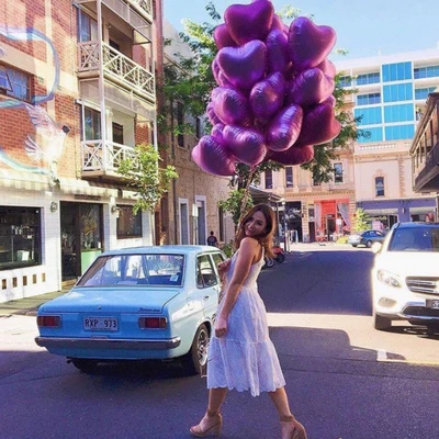 10 шт 18inch цвета розового золота красный розовый любовь Фольга гелиевые шары в