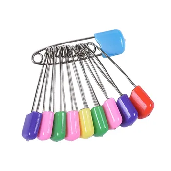 

10pcs Safety Pin Home Nappy Mixed Color G Shaped Slot Baby Cloth Diaper Apparel Security Locking Craft Accessories PP Head