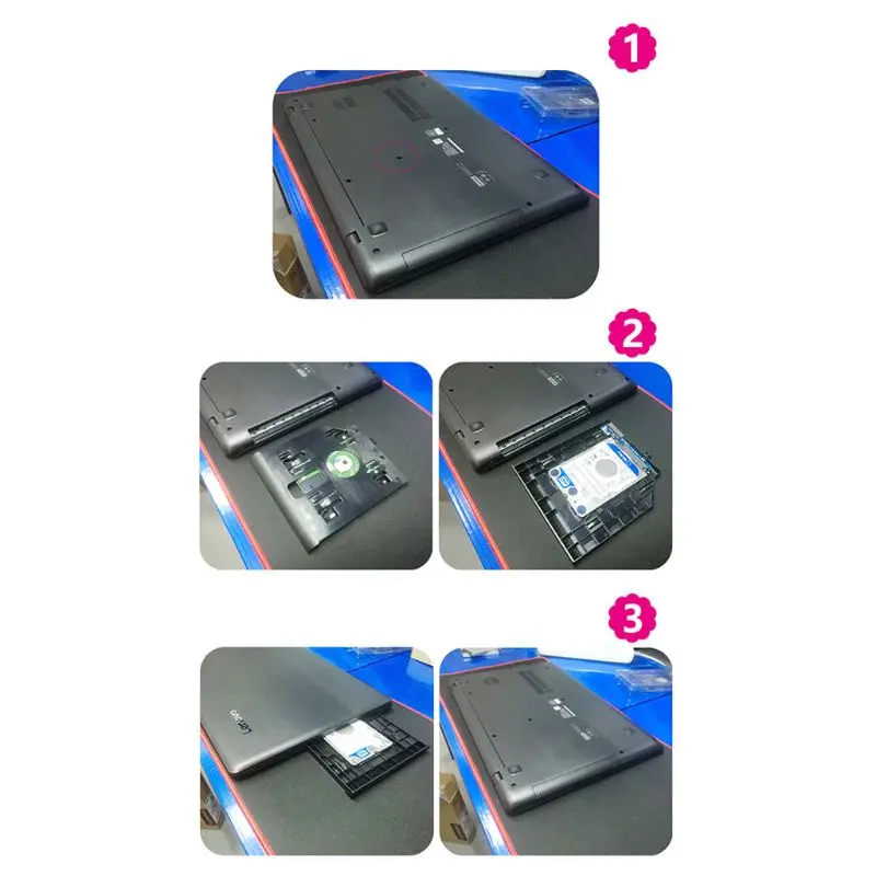 Поддельный Оптический жесткий диск кронштейн SATA на тонкий SATA Caddy лоток для PCB95 lenovo 110-15ACL 310 серии Прямая поставка